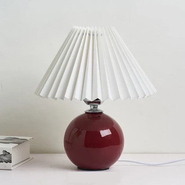 Lumara | Bordslampa – Vintage Design med Veckad Lampskärm för Mysig Belysning 5