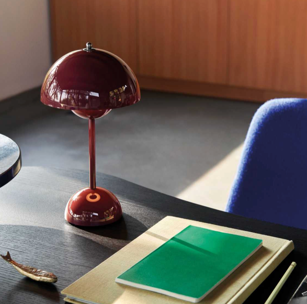 LunaLite - Trådlös Bordslampa med Retro Design och Dimmbar Touchfunktion