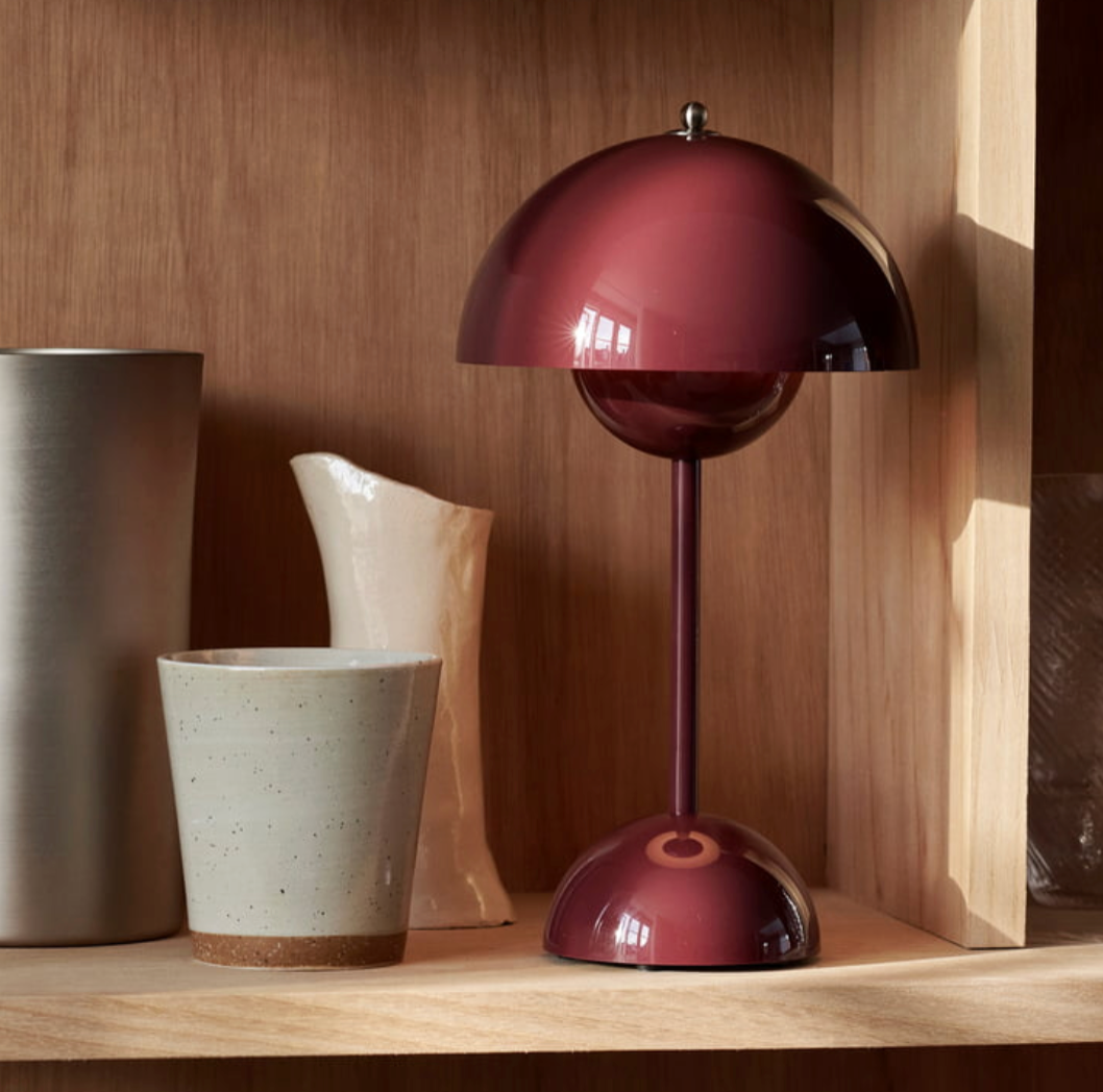 LunaLite - Trådlös Bordslampa med Retro Design och Dimmbar Touchfunktion