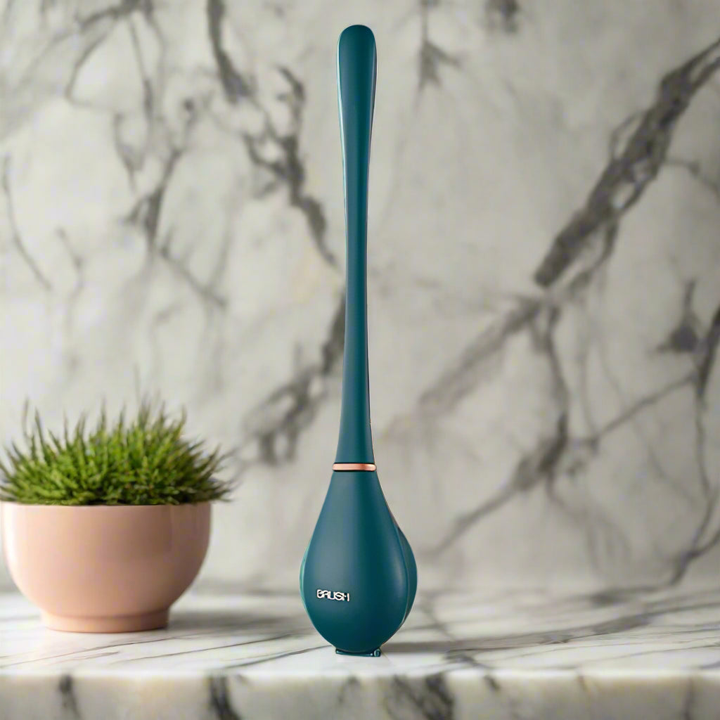 LuxeClean - Hygienisk Silikon Toalettborste med Väggmontering