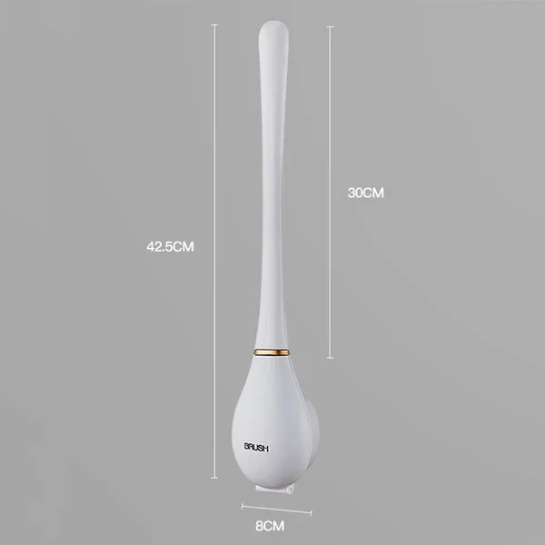 LuxeClean - Hygienisk Silikon Toalettborste med Väggmontering