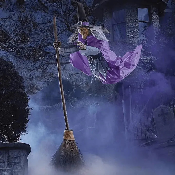 Mivoza - Flygande Heks för Halloween Dekoration