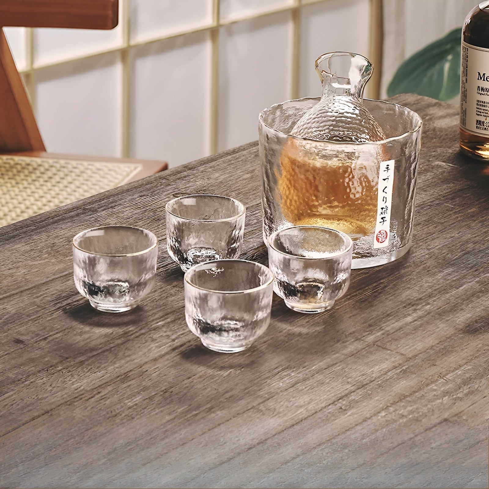 Ryujin - Elegant Japanskt Sake och Whisky Set med Handgjorda Glas