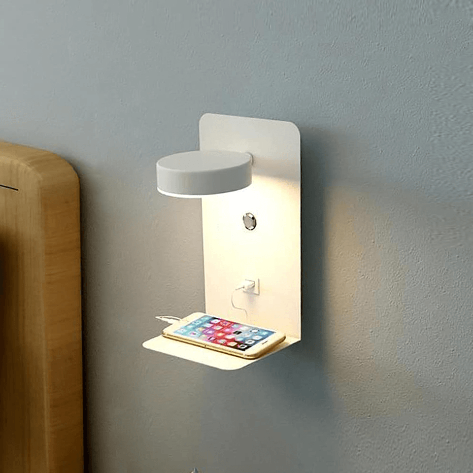 SmartLight - Vägglampa med USB-laddare