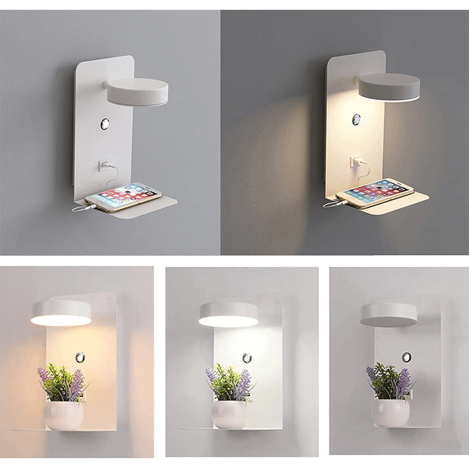 SmartLight - Vägglampa med USB-laddare