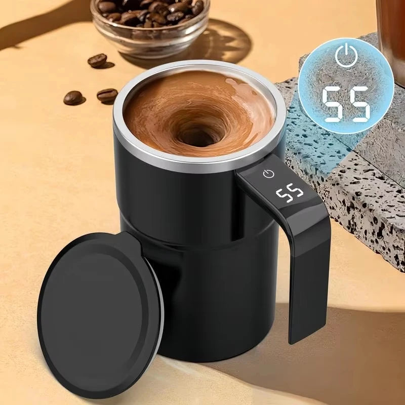 SmartMugg - Självrörande Kaffemugg med Temperaturdisplay och USB Laddning