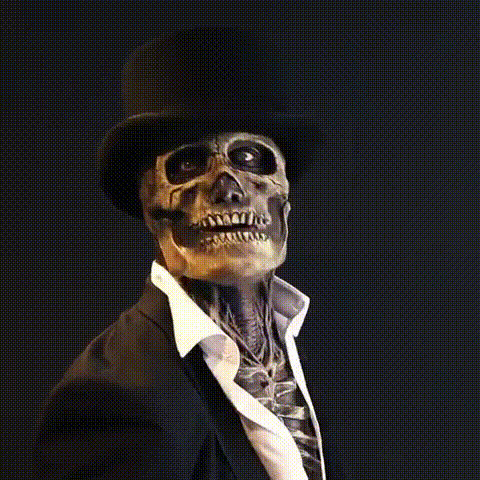 SpookyMask - Realistisk Halloween Skallemask med Hjärndetalj för Maximalt Intryck