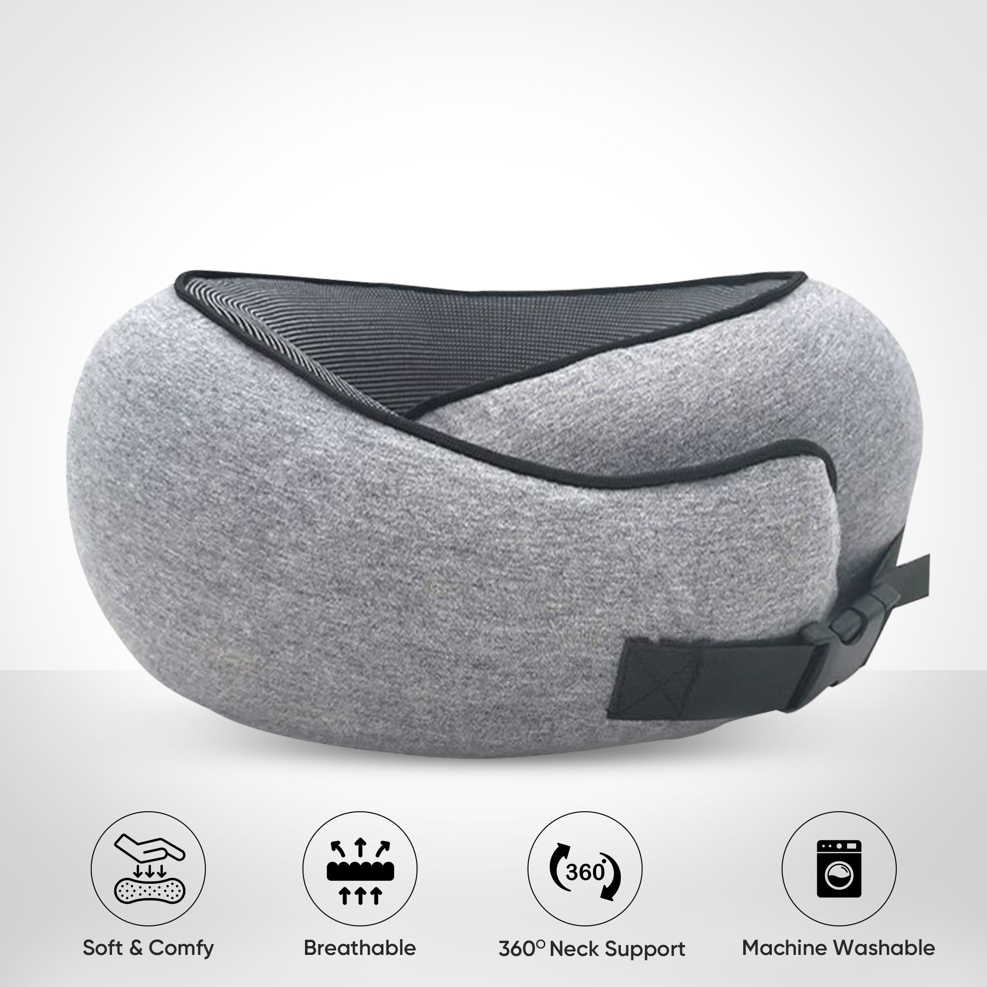 TravelEase - Ergonomisk Resekudde med Nackstöd för Bekväm Avkoppling