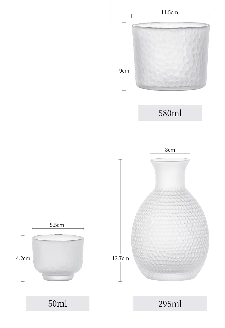 Ryujin - Elegant Japanskt Sake och Whisky Set med Handgjorda Glas